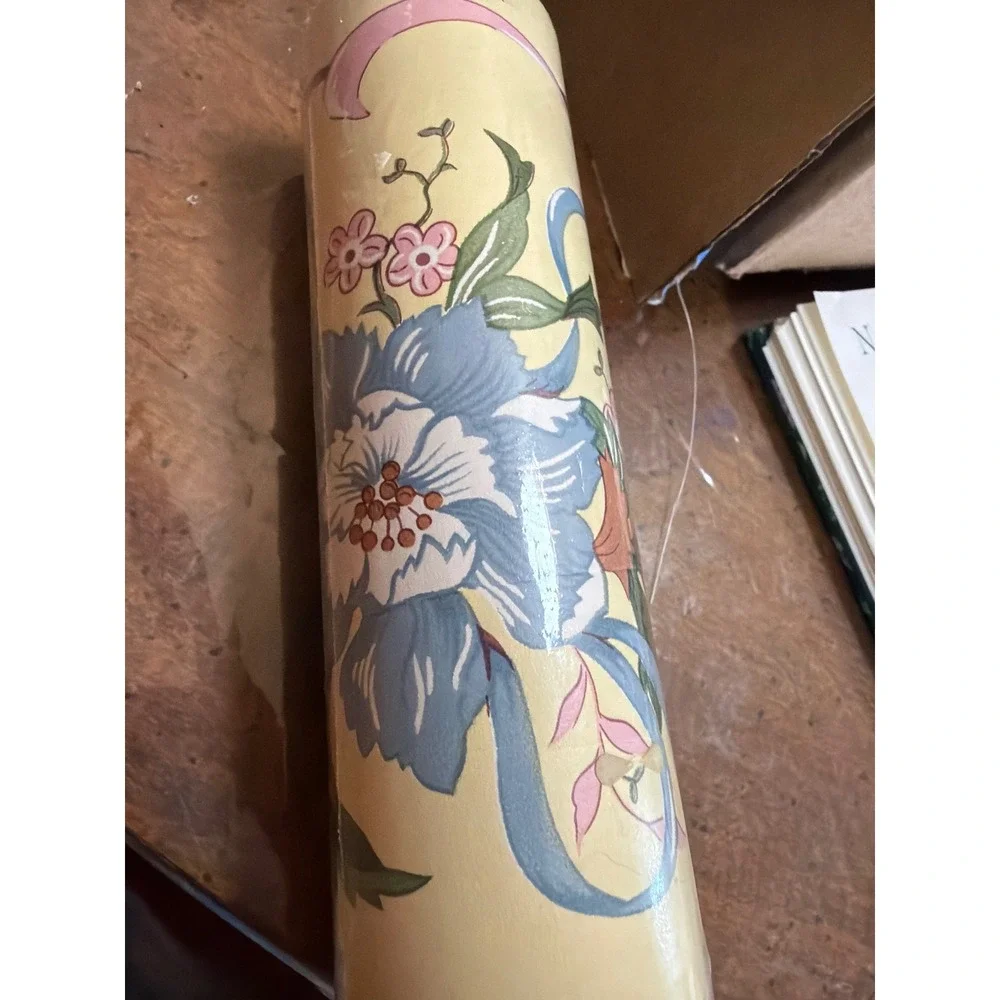 Villeroy & Boch Floral Wallpaper Border Yellow Blue Pink Botanical Vintage Roll